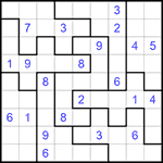 Судоку-пазл 9х9 #188 трудный