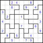 Судоку-пазл 9х9 #190 трудный