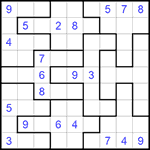 Судоку-пазл 9х9 #192 трудный