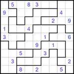 Судоку-пазл 9х9 #193 трудный