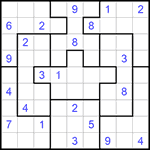 Судоку-пазл 9х9 #195 трудный