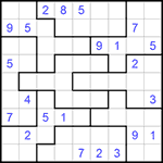 Судоку-пазл 9х9 #196 трудный