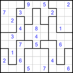 Судоку-пазл 9х9 #198 трудный