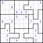 Судоку-пазл 9х9 #203 трудный