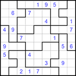 Судоку-пазл 9х9 #205 трудный