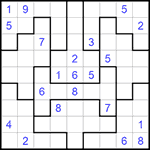 Судоку-пазл 9х9 #206 трудный