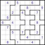 Судоку-пазл 9х9 #207 трудный