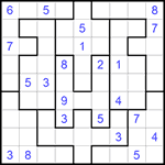 Судоку-пазл 9х9 #208 трудный