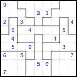 Судоку-пазл 9х9 #209 трудный