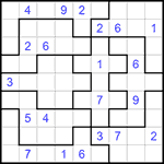 Судоку-пазл 9х9 #210 трудный