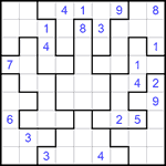 Судоку-пазл 9х9 #184 очень трудный