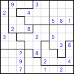 Судоку-пазл 9х9 #188 очень трудный