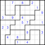 Судоку-пазл 9х9 #193 очень трудный