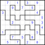 Судоку-пазл 9х9 #194 очень трудный