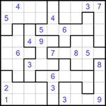 Судоку-пазл 9х9 #195 очень трудный