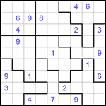 Судоку-пазл 9х9 #197 очень трудный