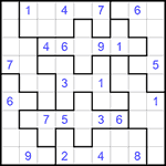 Судоку-пазл 9х9 #198 очень трудный