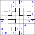 Судоку-пазл 9х9 #201 очень трудный