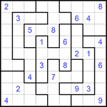 Судоку-пазл 9х9 #203 очень трудный