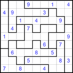 Судоку-пазл 9х9 #204 очень трудный