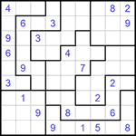 Судоку-пазл 9х9 #205 очень трудный