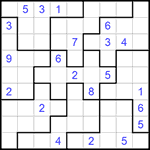 Судоку-пазл 9х9 #208 очень трудный