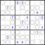 Судоку “Чет-нечет” 9х9 #134 трудный