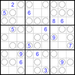 Судоку “Чет-нечет” 9х9 #140 трудный