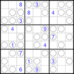 Судоку “Чет-нечет” 9х9 #148 трудный