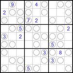 Судоку “Чет-нечет” 9х9 #149 трудный