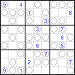 Судоку “Чет-нечет” 9х9 #124 очень трудный