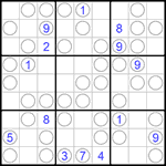 Судоку “Чет-нечет” 9х9 #143 очень трудный