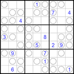 Судоку “Чет-нечет” 9х9 #144 очень трудный