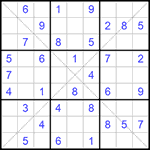 Судоку Х 9х9 #217 легкий