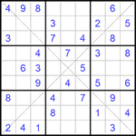 Судоку Х 9х9 #219 легкий