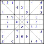 Судоку Х 9х9 #220 легкий