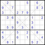 Судоку Х 9х9 #222 легкий