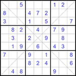 Судоку Х 9х9 #223 легкий