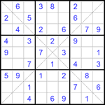 Судоку Х 9х9 #225 легкий