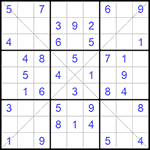 Судоку Х 9х9 #226 легкий