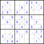 Судоку Х 9х9 #227 легкий