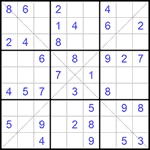 Судоку Х 9х9 #229 легкий