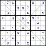 Судоку Х 9х9 #230 легкий