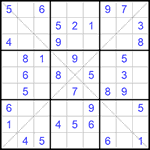 Судоку Х 9х9 #231 легкий