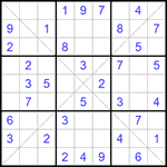 Судоку Х 9х9 #233 легкий