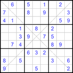 Судоку Х 9х9 #234 легкий