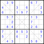 Судоку Х 9х9 #236 легкий