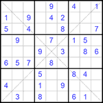 Судоку Х 9х9 #238 легкий