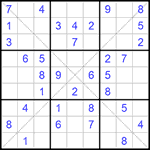 Судоку Х 9х9 #239 легкий