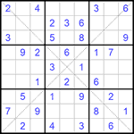 Судоку Х 9х9 #240 легкий